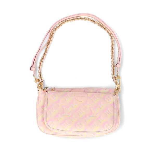 Louis Vuitton Pochette Accessoires Hardware Gold Leather Pink Shoulder Bag - Picture 4 of 6